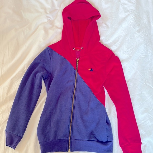 Aviator Nation Other - Aviator Nation Retro Slashed Purple and Pink Zip Up Sweatshirt